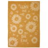 Bumblebee Floral Design Bee Kind Cotton Jacquard Kitchen Dish Towel 20x28 from Primitives by Kathy