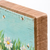 Garden Collection Bumble Bees & Daisy Flower Field Decorative Wooden Block Sign 4x4 from Primitives by Kathy