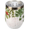 Stainless Steel Wine Tumbler - Watercolor Greenery Grow With The Flow 12 Oz from Primitives by Kathy