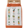 Graphical Indoor Plant Care Guide Cotton Kitchen Dish Towel 28x28 from Primitives by Kathy