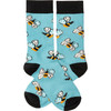 Bumblebee Design Colorfully Printed Cotton Socks from Primitives by Kathy