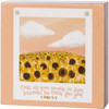 Dandelion Field Design Because He Cares For You (Peter 5:7) Decorative Wooden Block Sign 4x4 from Primitives by Kathy