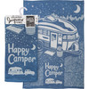 Starry Night RV Happy Camper Cotton Jacquard Kitchen Dish Towel 20x28 from Primitives by Kathy