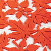 Felt Table Placemat - Dark Orange Leaves Print Design 17.5 Inch x 11.5 Inch from Primitives by Kathy