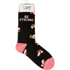 Floral Print Be Strong Colofully Printed Cotton Socks from Primitives by Kathy