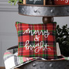 Merry & Bright Red & Green Plaid Double Sided Mini Cotton Throw Pillow 6x6 from Primitives by Kathy