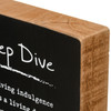 Deep Dive Themed Decorative Wooden Block Sign Décor 4x4 from Primitives by Kathy