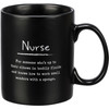 Nurse Sentiment Poem Black Matte Double Sided Stoneware Coffee Mug 20 Oz from Primitives by Kathy