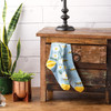 Bumblebees & Daisy Flowers Colorfully Printed Cotton Socks from Primitives by Kathy