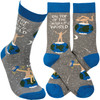 On Top Of The #!@*!! World Colorfully Printed Cotton Novelty Socks from Primitives by Kathy