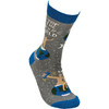 On Top Of The #!@*!! World Colorfully Printed Cotton Novelty Socks from Primitives by Kathy