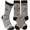 I'd Rather Be Anywhere Else Outdoor Themed Colorfully Printed Cotton Novelty Socks from Primitives by Kathy