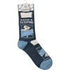 I'd Rather Be Sleeping Colorfully Printed Cotton Novelty Socks from Primitives by Kathy