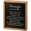 Strength Sentiment Themed Poem Decorative Inset Wooden Box Sign 9 Inch from Primitives by Kathy