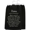 Home Themed Poem Embroidered Black Cotton Kitchen Dish Towel 28x28 from Primitives by Kathy