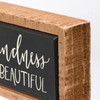 Kindness Is Beautiful Decorative Wooden Box Sign 4 Inch from Primitives by Kathy