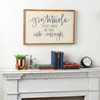 Decorative Inset Wooden Wall Décor Box Sign - Gratitude Turns What We Have Into Enough - 24 In x 16 In from Primitives by Kathy