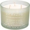 Bridezilla Poem Frosted Glass Jar Candle (Vetiver Scent) 14 Oz from Primitives by Kathy