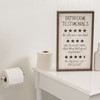 Bathroom Testimonials Humorous Decorative Inset Wooden Box Sign Décor 9x15 from Primitives by Kathy