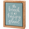 The Beach Is My Happy Place Decorative Wooden Box Sign 4 Inch from Primitives by Kathy