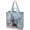 Watercolor Art Donkey With Floral Wreath Headband Market Tote Bag from Primitives by Kathy