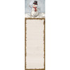 Snowman In Top Hat & Scarf Magnetic Paper List Notepad (60 Pages) from Primitives by Kathy