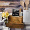 Rustic Design Love You A Bushel And A Peck Decorative Wooden Block Sign 4x4 from Primitives by Kathy