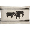 Farmhouse Themed Decorative Cotton Throw Pillow - Not My Cows Not My Bullshit - 20 In x 12 In from Primitives by Kathy