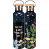 Starry Night Floral Design Never Stop Looking Up Insulated Stainless Steel Water Bottle Thermos from Primitives by Kathy