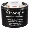Strength Sentiment Matte Black Glass Jar Candle (Vetiver Scent) 14 Oz from Primitives by Kathy
