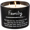 Family Sentiments Matte Black Glass Jar Candle (Lavender Scent) 14 Oz from Primitives by Kathy