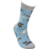 I Freaking Love Cats Colorfully Printed Cotton Novelty Socks from Primitives by Kathy
