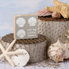 Seashell Design It's The Little Things Decorative Wooden Block Sign Décor 4x4 from Primitives by Kathy