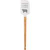 Double Sided Silicone Spatula - Sheep Design Love You A Bushel & A Peck - Gray Plaid Pattern from Primitives by Kathy