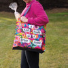 Colorful Floral Design A Kind Heart Is A Brave Heart Market Tote Bag from Primitives by Kathy