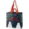 Merry Christmas Happy Snowman & Starry Night Double Sided Marked Tote Bag from Primitives by Kathy