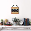 Decorative Hanging Wall Décor Sign - Live In The Moment - Rattan Design With Beaded Hanger 8x8 from Primitives by Kathy