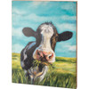 Dairy Cow With A Mouthful Of Grass Decorative Wooden Wall Art Sign 22x30 from Primitives by Kathy