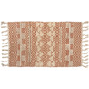 Terracotta & Cream Textured Geometric Design Boho Decorative Cotton Area Rug 34x20 from Primitives by Kathy