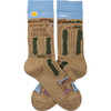 Wine Lover I'd Rather Be Wine Tasting Colorfully Printed Cotton Novelty Socks from Primitives by Kathy