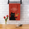 Cat Lover Cotton Kitchen Dish Towel - So Gross People Hair In My Drink 28x28 from Primitives by Kathy