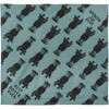 Large Teal & Black Reversible Cotton Dog Bandana - Best Boxer Ever & Love My Human 21x21 from Primitives by Kathy