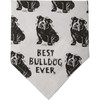 Large Reversible Cotton Dog Bandana - Best Bulldog Ever & Love My Human 21x21 from Primitives by Kathy