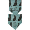 Teal & Black Large Reversible Cotton Dog Bandana - Best German Shepherd Ever & Love My Human 21x21 from Primitives by Kathy