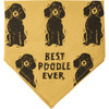 Yellow & Black Large Reversible Cotton Dog Bandana - Best Poodle Ever & Love My Human 21x21 from Primitives by Kathy