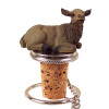 Hand Painted Animal Wine Bottle Stopper - Elk Cow From Conversation Concepts