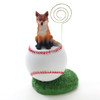 Desktop Hand Painted Animal Baseball Memo Holder - Fox Red From Conversation Concepts