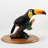 Hand Painted Stone Resin Bird Figurine - Toucan Sulphur Breasted From Conversation Concepts