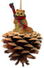 Cat Lover Hand Painted Pinecone Hanging Ornament - Red Persian From Conversation Concepts