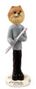 Dog Lover Hand-painted Figurine - Pomeranian Red Flutist Doogie Collectible From Conversation Concepts